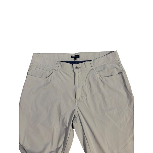 Peter Millar Crown Crafted Bingham Mens Size‎ 38x34 Five Pocket Pants Light Grey - Picture 3 of 14